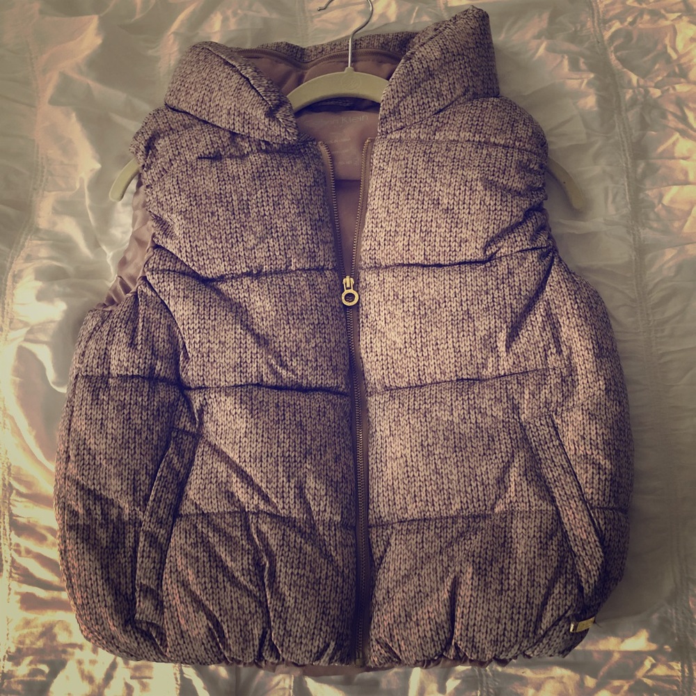 Tan puffer vest
